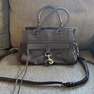 Rebecca Minkoff Morning After Bag MAB Grey Leather Satchel Handbag